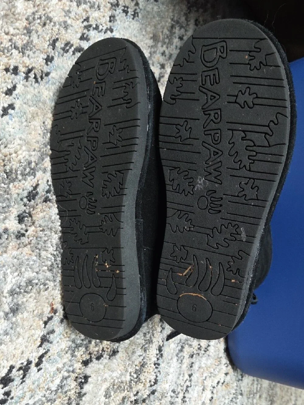 BearPaw Black Suede Winter Boots